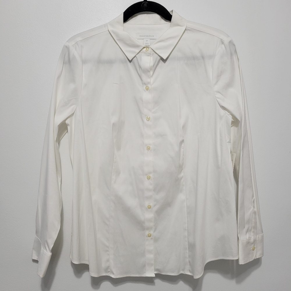 Charter Club white blouse NWT